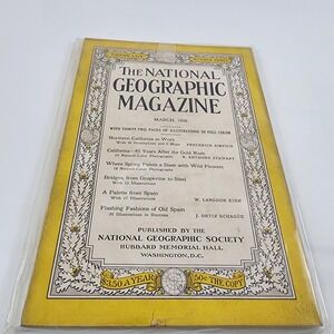 National Geographic Magazine March 1936 No  Insert